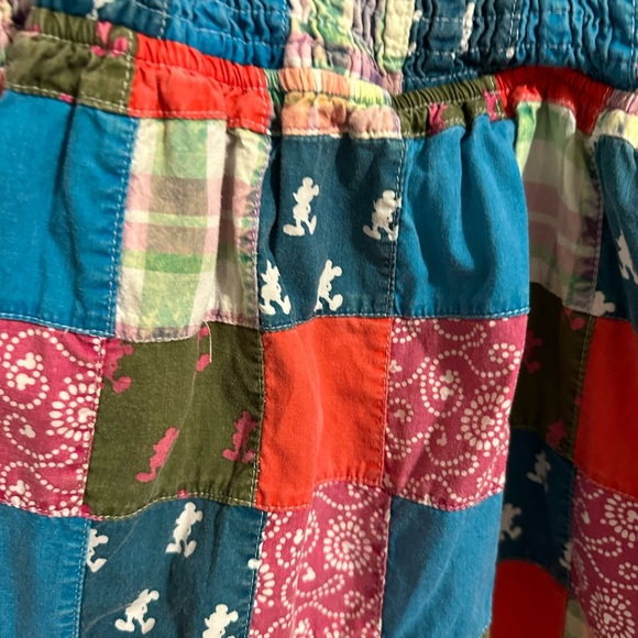 Y2K Disney Parks Patchwork Patch Hippie Style Top Medium M Shirt Blouse Boho - Picture 9 of 10